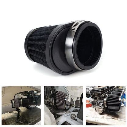 ya 5 8.7 Black 55mm Air Filter Cleaner Round Tapered Replacement Fit For Motorcycle / Car