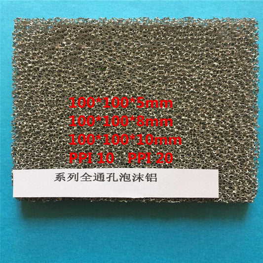 1pcs Aluminum Al Foam Plate Sheet Size 100*100*5mm / 100*100*10mm
