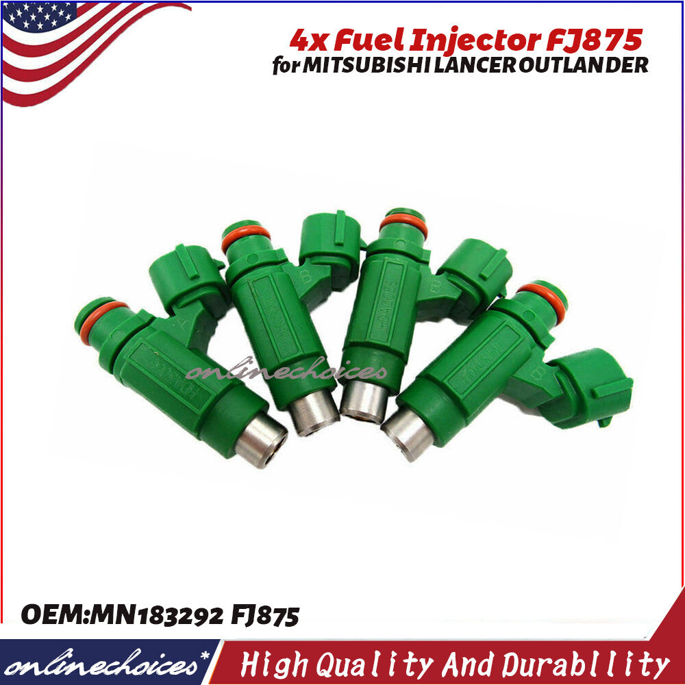 ya 1 8.5.1 4pcs fuel injector FJ875 for LANCER OUTLANDER 2.0L 2.4L l4 gas 2004