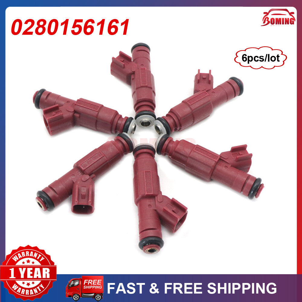 ya 1 7.2 Set of 6pc Fuel Injectors 0280156161 for Ford Focus 2.0L 2.3L 2003-2007 82211170