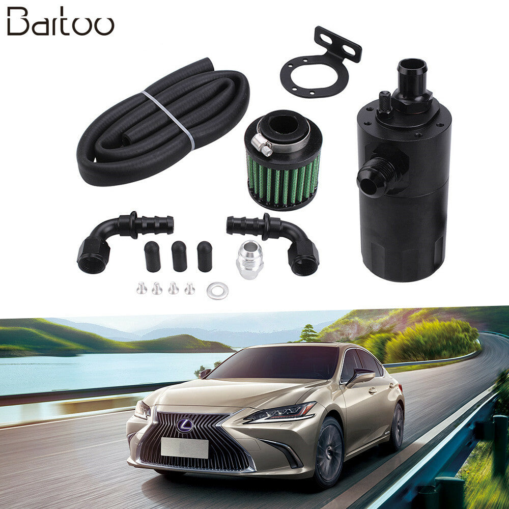 ya 27 7.20 AN4 AN1 Universal Oil Separator Catch Can 240ML Air Return Diesel Petrol Engine