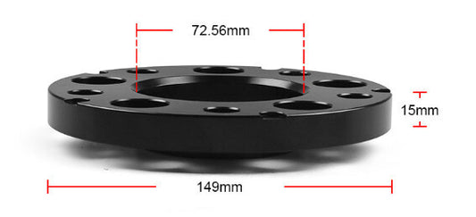 ya 1 7.3 4Pcs 15mm 5x120 72.56mm Hub Centric Wheel Spacers & 20Pcs Cone bolt W/sleeve