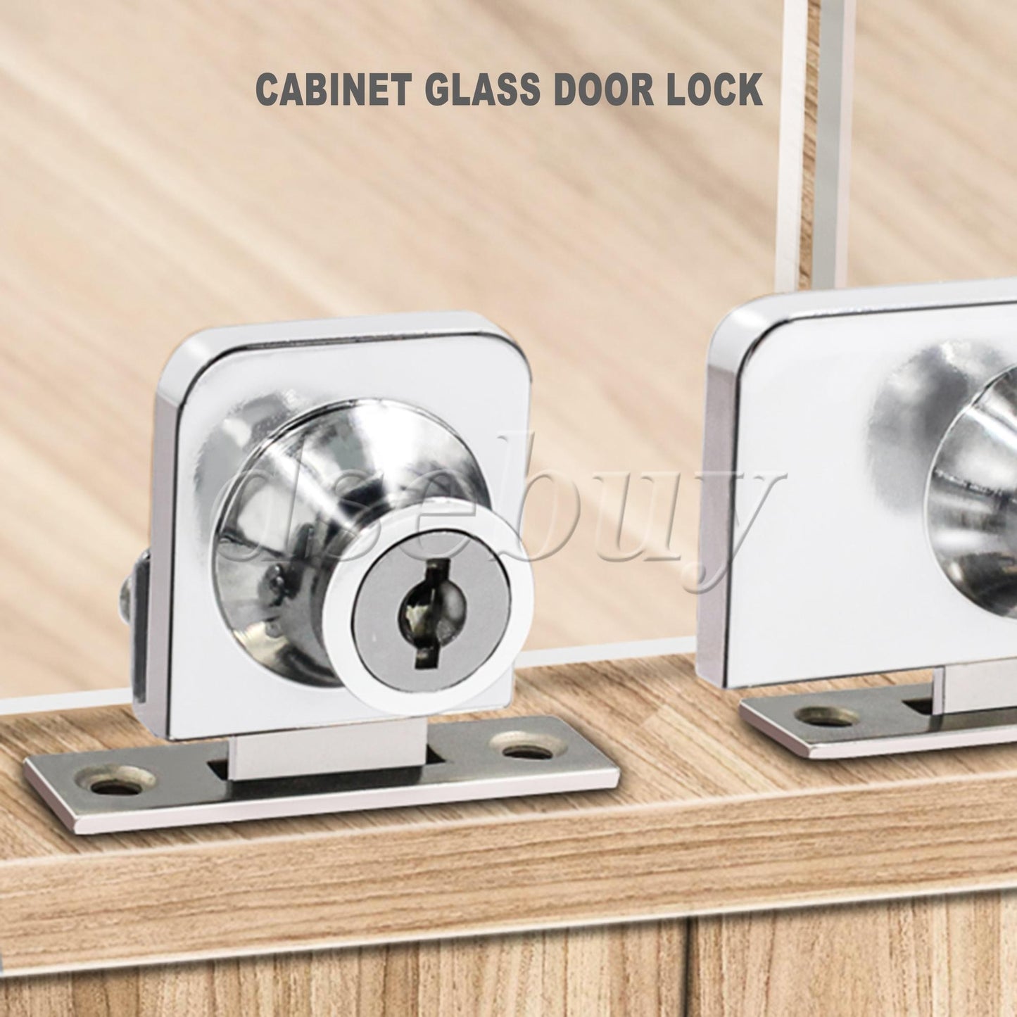 ya 14 Glass Cabinet Lock Single Side Stainless Steel 35x30mm for Display Table Door