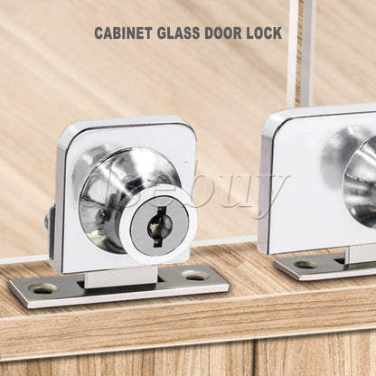 ya 14 Glass Cabinet Lock Single Side Stainless Steel 35x30mm for Display Table Door