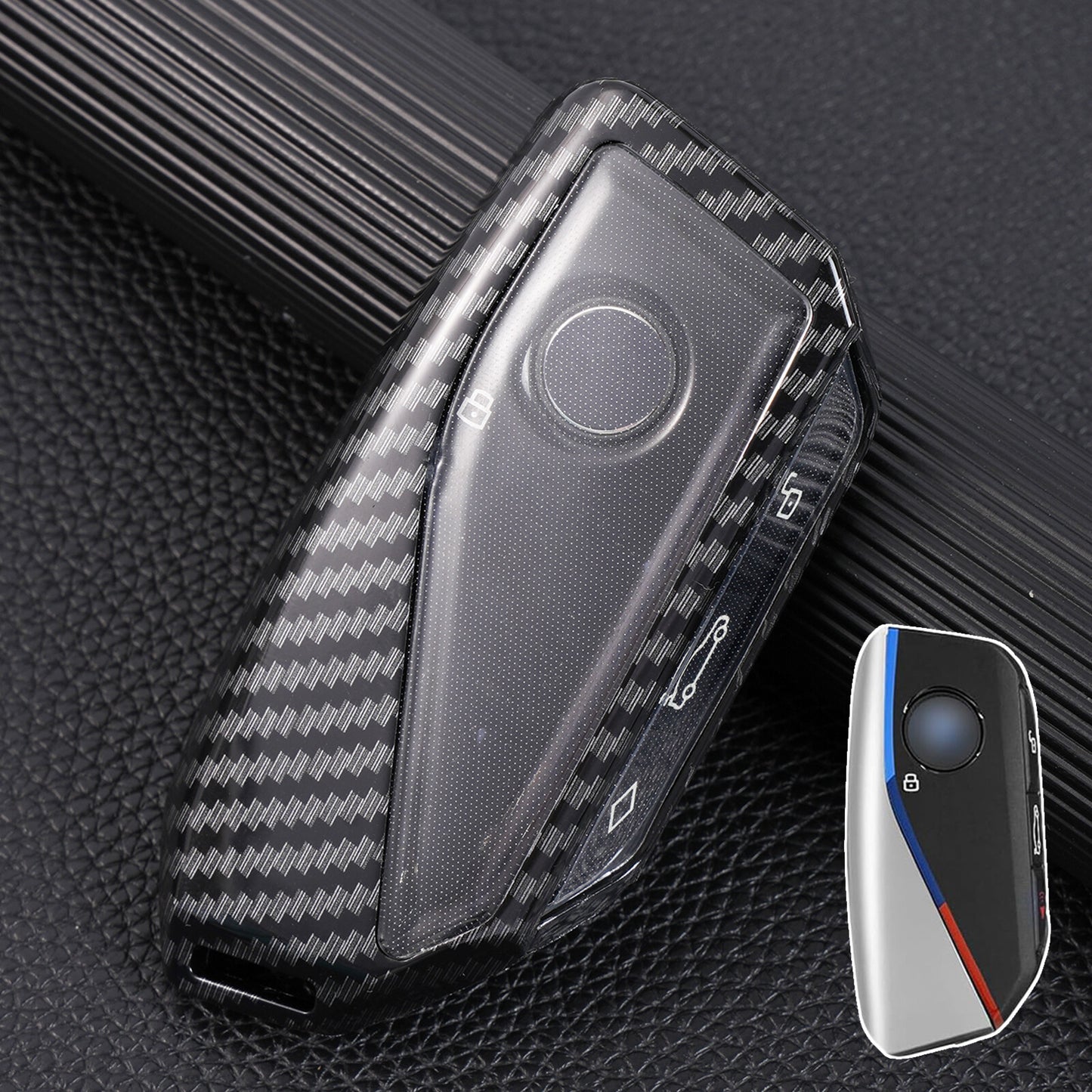 ya 5 8.7 for BMW IX I5 I7 XM X1 X2 X5 X6 Remote Key Fob Case Cover Shell Carbon Fiber NEW