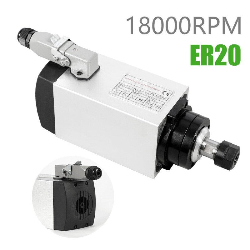 ya 26 8.1 Air-cooled Spindle Motor 6mm Collet 220V 300 Hz CNC Router ER20 Durablea