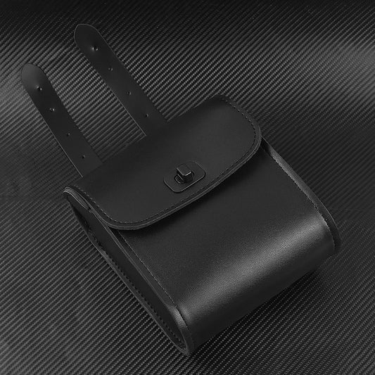 ya 11 6.5 Universal Motorcycle Front Handlebar Tool Bag Luggage Pouch Saddle Bag Black