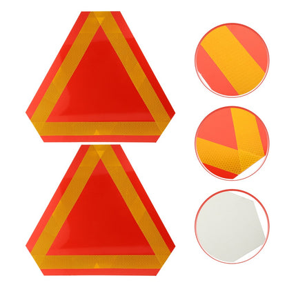 ya 5 8.7 2Pcs Triangle Reflective Sign Slow Moving Vehicle Rear Reflector Board
