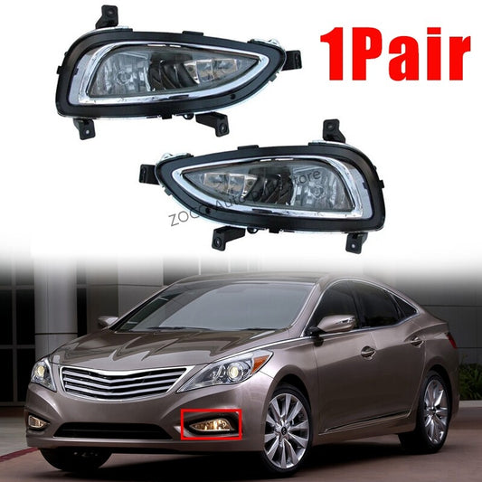 ya 1 7.4 for Hyundai Azera 2011-2014 Pair Front Bumper Fog Lamp Daytime Running Light