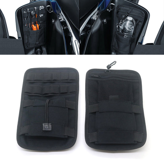 ya 11 6.5 Pair Black Saddlebag Organizer Hard Bags Storage for Harley Touring Bagger 08-18