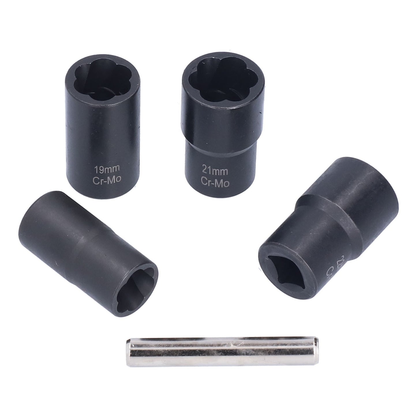 ya 25 5Pcs Lug Nut Socket High Hardness Durable Twist Socket Set For Worn Rusty Nuts