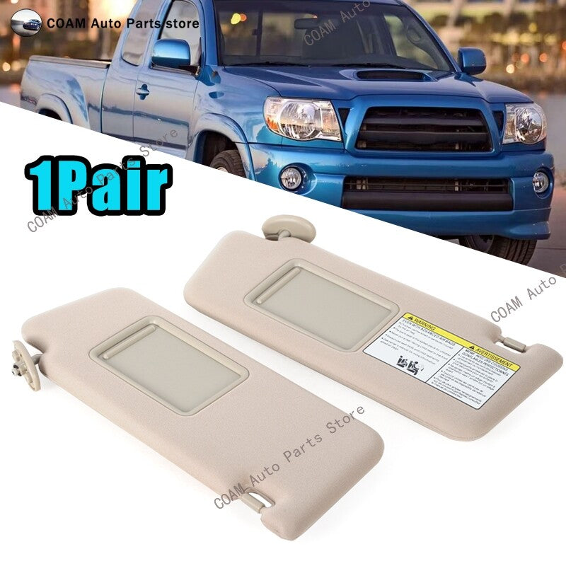 ya 5 8.7 for Toyota Tacoma 2005 - 14 Interior Sunshade Beige Visor with Mirror