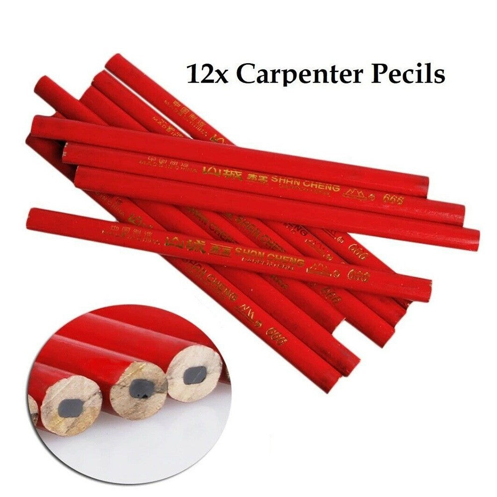 ya 14 Pencils 145mm Black Carpenters Construction Marking Pencil Tool Protable