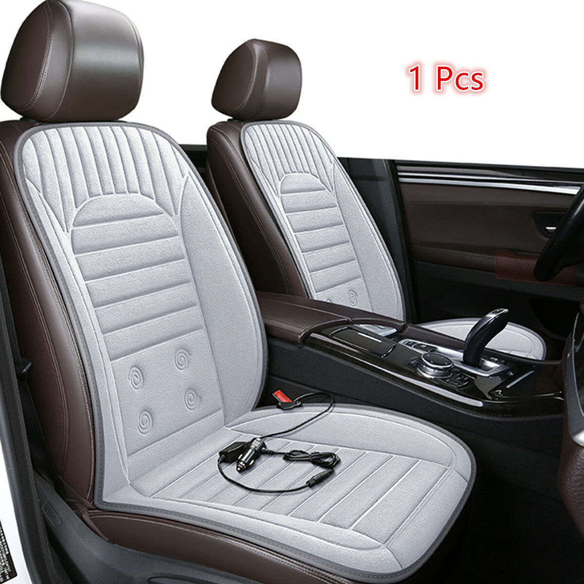 ya 12 5.22 Fast Heating Car for Seat Heated Cushion Plush Cover Anti-slip W/Temp Adjust Switch