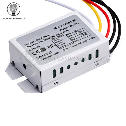 ya 14 220V 2Way 3-Section 1000W Section Switch for Ceiling Light Independence Control