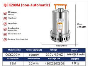 ya 26 8.1 Corrosion-resistant Stainless Steel Submersible Pump Swimming Pool Drai gep