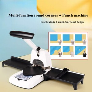 ya 26 7.28.2 Multi-Angle Paper Punch Heavy Duty Manual Fillet Punch 6 in 1 Hole Puncherc