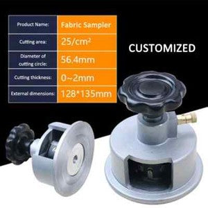ya 26 7.28.2 Disc Sampler Paper Cloth Fabric Sampling Knife Machine Engraved Cut Cloth Knifec