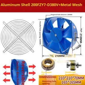 ya-26-7.28-Axial-Fan-Electricity-Welder-Cooling-Fan-Aluminum-Case-Industry-380V-200FZY7-Do