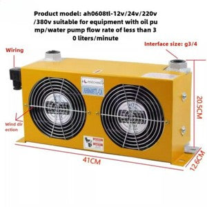 ya 26 7.28.3 Hydraulic Oil Air Cooler AH0608T Hydraulic Oil Cooler Cooling Radiator 220V/380Ve