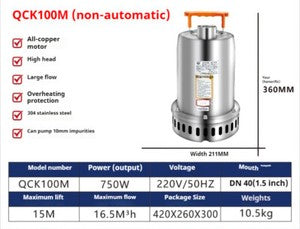 ya 26 8.1 Corrosion-resistant Stainless Steel Submersible Pump Swimming Pool Drai gen