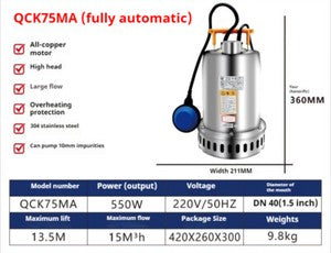 ya 26 8.1 Corrosion-resistant Stainless Steel Submersible Pump Swimming Pool Drai gel