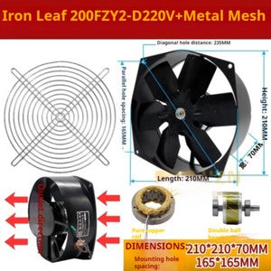 ya-26-7.28-Axial-Fan-Electricity-Welder-Cooling-Fan-Aluminum-Case-Industry-380V-200FZY7-Dm