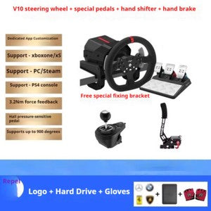 ya 26 8.1 V10 Force Feedback Racing Game Steering Wheel Simulator Full Set of Equipmenti