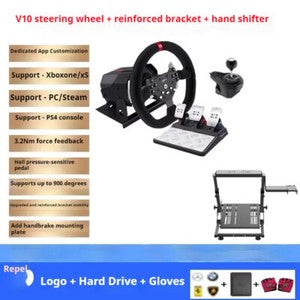 ya 26 8.1 V10 Force Feedback Racing Game Steering Wheel Simulator Full Set of Equipmenth