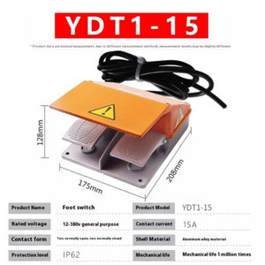 ya-26-7.28-YDT1-16-AC-380V-6A-Aluminum-Double-with-KH9011-Core-Silver-Point-Foot-Pedale