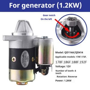 ya 26 8.1 Generator Road Cutting Parts Motor 168 186 188 192F Diesel Engine Starterb