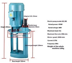 ya-26-7.28-DB-12A/40W-Efficiency-Machine-Tool-Grinder-Coolant-Circulating-Oil-Pump-220Vd
