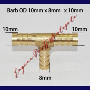 ya 18 8.3 TEE Y Union ELBOW Barb Fitting Connector Reducer Adapter Splicer Joiner to16889
