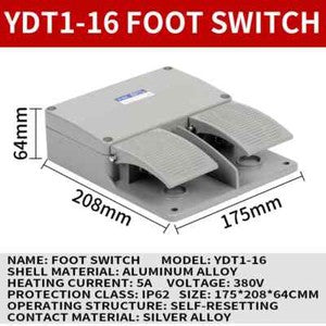 ya-26-7.28-YDT1-16-AC-380V-6A-Aluminum-Double-with-KH9011-Core-Silver-Point-Foot-Pedald