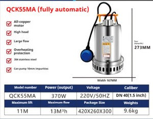 ya 26 8.1 Corrosion-resistant Stainless Steel Submersible Pump Swimming Pool Drai ged