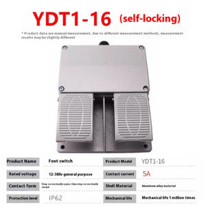 ya-26-7.28-YDT1-16-AC-380V-6A-Aluminum-Double-with-KH9011-Core-Silver-Point-Foot-Pedall