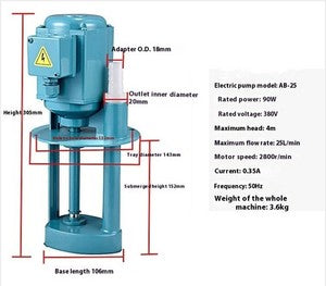 ya-26-7.28-DB-12A/40W-Efficiency-Machine-Tool-Grinder-Coolant-Circulating-Oil-Pump-220Vl