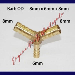ya 18 8.3 TEE Y Union ELBOW Barb Fitting Connector Reducer Adapter Splicer Joiner to16251
