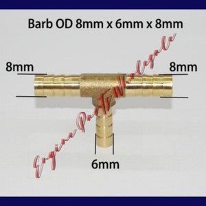 ya 18 8.3 TEE Y Union ELBOW Barb Fitting Connector Reducer Adapter Splicer Joiner to16574