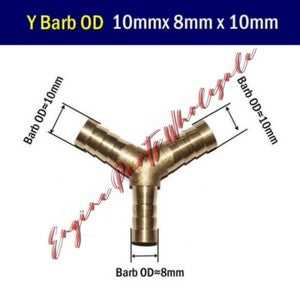ya 18 8.3.2 TEE Y Union ELBOW Barb Fitting Connector Reducer Adapter Splicer Joiner to19574