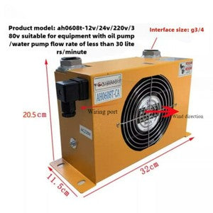 ya 26 7.28.3 Hydraulic Oil Air Cooler AH0608T Hydraulic Oil Cooler Cooling Radiator 220V/380Vp