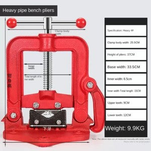 ya 26 7.28.3 Pipe Clamping Pliers Heavy Duty Tripod Pressure Galvanized Pipe Clamp Bench Visef