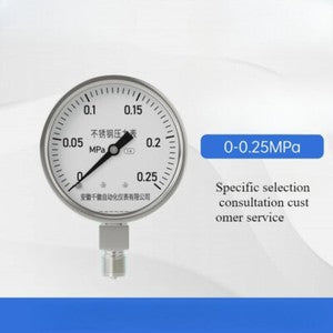 ya 26 7.28.3 Stainless Steel Pressure Gauge Stainless Steel Shock-proof Pointer Typef