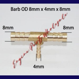 ya 18 8.3 TEE Y Union ELBOW Barb Fitting Connector Reducer Adapter Splicer Joiner to18454