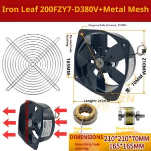 ya-26-7.28-Axial-Fan-Electricity-Welder-Cooling-Fan-Aluminum-Case-Industry-380V-200FZY7-Dg
