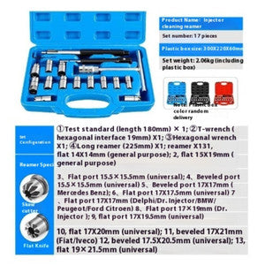 ya 26 7.28.2 17pc Diesel Injector Seat Cutter Reame Set Universal Reface Tool Kit Valve Cleanf