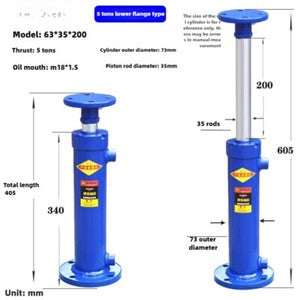 ya 26 7.28.2 Double Hydraulic Cylinder 5T Upper Flange Single Cylinder Lift Hydraulic Tope