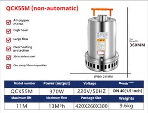 ya 26 8.1 Corrosion-resistant Stainless Steel Submersible Pump Swimming Pool Drai get