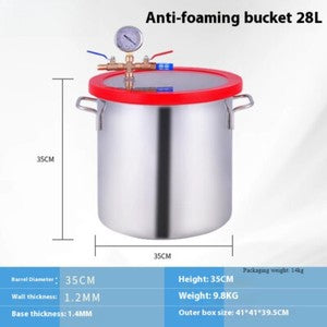 ya 26 8.1 Vacuum Defoaming Bucket Box Drip Glue Vacuum Sealing Defoamer 25*25cm 12Lg
