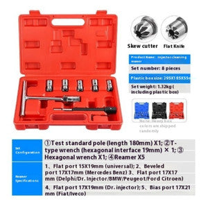 ya 26 7.28.3 17pc Diesel Injector Seat Cutter Reame Set Universal Reface Tool Kit Valve Cleanb